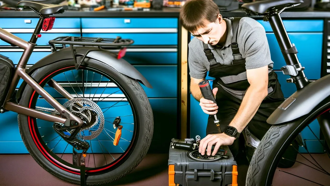בדיקת טכנאי אופניים חשמליים